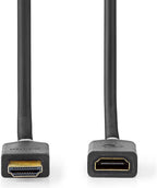 Nedis High Speed ​​HDMI-Kabel met Ethernet - HDMI Connector - HDMI Output - 4K@60Hz - ARC - 18 Gbps - 1.00 m - Rond - PVC - Antraciet - Doos - afbeelding 1