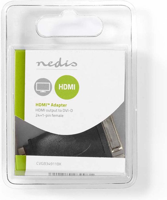 Nedis HDMI-Adapter - HDMI Input - DVI-D 24+1-Pins Female - Vernikkeld - Recht - ABS - Zwart - 1 Stuks - Doos - afbeelding 9