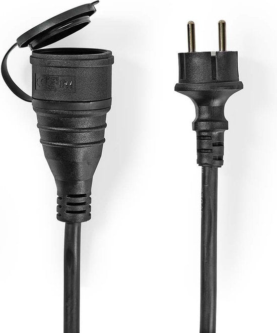 Nedis Verlengkabel Male - Female - Type-F (CEE 7/7) - Randaarde stekker - 10.0 m - 3680 W - 250 V AC 50/60 Hz - Soort aarding: Zijcontacten - Hoek van stopcontact: 90 ° - IP44 - H07RN-F 3G 1.5 mm² - afbeelding 6