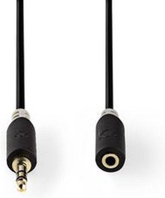 Nedis Stereo-Audiokabel - 3,5 Male - 3,5 Female - Verguld - m - Rond - Antraciet - Doos - afbeelding 25