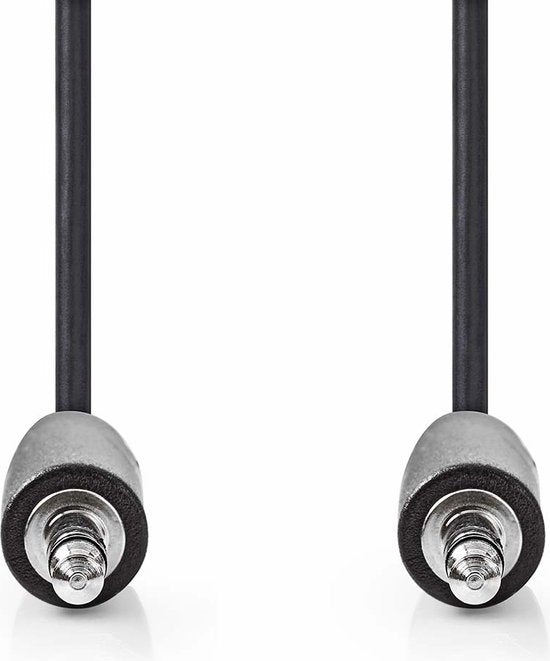 Nedis Stereo-Audiokabel - 3,5 Male - 3,5 Male - Vernikkeld - m - Rond Zwart — EAN 5412810288038