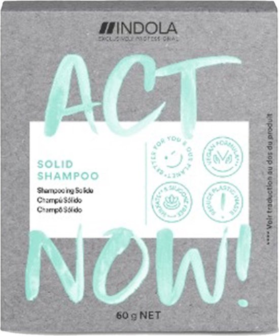 Indola - ActNow Solid Shampoo - 60gr - afbeelding 1