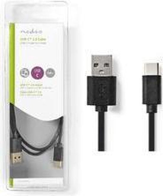 USB-Kabel - USB 2.0 - USB-A Male - USB-C Male - W - 480 Mbps - Vernikkeld - m - Rond - PVC - afbeelding 23
