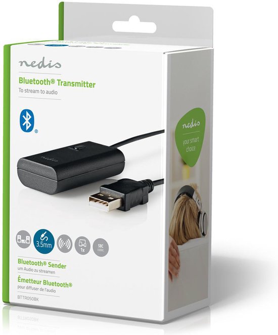 Nedis Bluetooth-Zender - Input: 1x AUX / 1x USB - SBC - Maximaal 1 Apparaat - Zwart - afbeelding 7