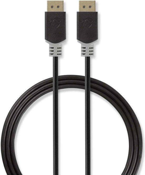 Nedis DisplayPort-Kabel - DisplayPort Male - DisplayPort Male - 4K@60Hz - Verguld - 2.00 m - Rond - PVC - Antraciet / Grijs - Doos - afbeelding 7
