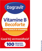 Dagravit Vitamine B Becoforte - Vitamine B3, B5, B6, B11 en B12 helpen om vermoeidheid te verminderen - 100 tabletten - afbeelding 1