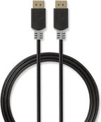 Nedis DisplayPort-Kabel - DisplayPort Male - DisplayPort Male - 8K@60Hz - Verguld - 3.00 m - Rond - PVC - Antraciet - Doos - afbeelding 4