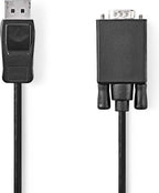 Nedis Displayport - Vga-kabel Displayport Male - Vga Male 2,0 M Zwart - afbeelding 4