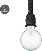 Home Sweet Home - Landelijke Hanglamp Leonardo - hanglamp gemaakt van Katoen - Zwart - 10/10/115cm - Pendellamp geschikt voor woonkamer, slaapkamer - afbeelding 4