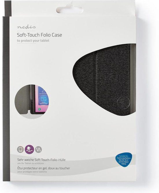 Nedis Tablet Folio Case - Galaxy Tab S6 10.5" 2019 (T860/T865) - Ingebouwde potloodhouder - Grijs / Zwart - Polycarbonate / TPU - afbeelding 5