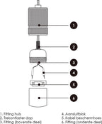 Home Sweet Home - E27 fItting - Geborsteld staal - 4.6/4.6/7cm - Cilinder - voor E27 lamphouder gemaakt van Aluminium - geschikt voor E27 lichtbron - afbeelding 14