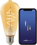 Nordlux ST64-lichtbron-smart-filament-E27-gold-deco spiral-2200K - afbeelding 1