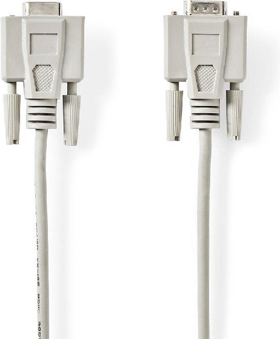 Seriële Kabel - D-SUB 9-Pins Male - D-SUB 9-Pins Female - Vernikkeld - 2.00 m - Rond - PVC - Ivoor - Envelop - afbeelding 10