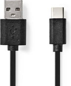 USB-Kabel - USB 2.0 - USB-A Male - USB-C Male - W - 480 Mbps - Vernikkeld - m - Rond - PVC - afbeelding 30