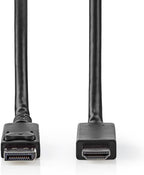 Nedis DisplayPort-Kabel - DisplayPort Male - HDMI Connector - 4K@60Hz - Vernikkeld - 2.00 m - Rond - PVC - Zwart - Doos - afbeelding 6