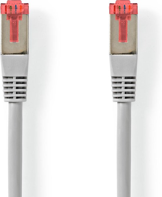 Nedis CAT6-kabel - RJ45 Male - RJ45 Male - S/FTP - m - Rond - PVC - Grijs - Label - afbeelding 3