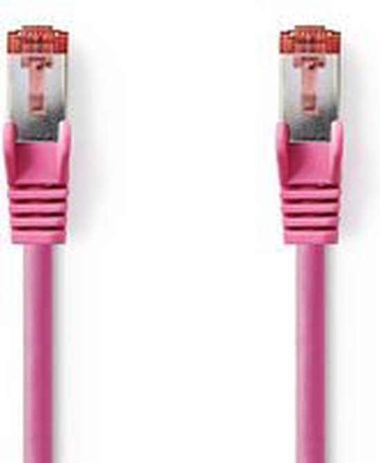 Nedis CAT6 Netwerkkabel - RJ45 Male - RJ45 Male - S/FTP - 7.50 m - Rond - LSZH - Roze - Polybag - afbeelding 9