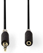 Nedis Stereo-Audiokabel - 3,5 Male - 3,5 Female - Verguld - m - Rond - Antraciet - Doos - afbeelding 11