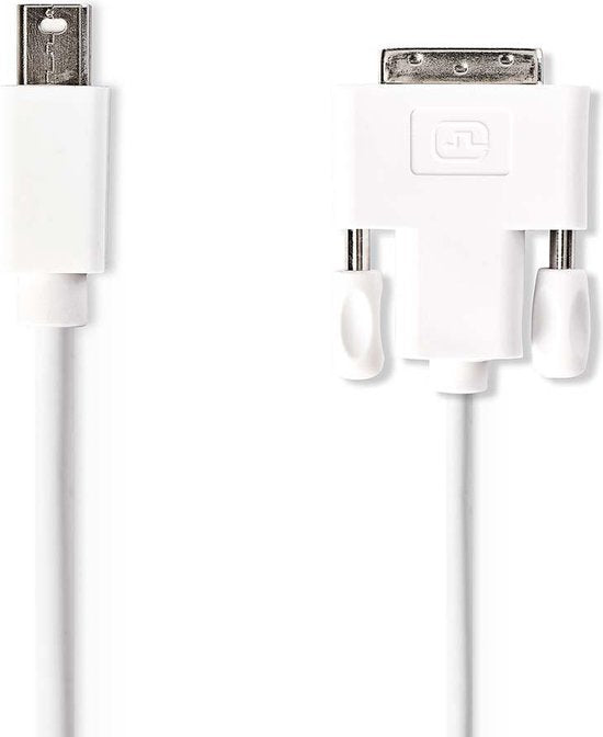 Nedis Mini DisplayPort-Kabel - DisplayPort 1.2 - Mini-DisplayPort Male - DVI-D 24+1-Pins Male - 21.6 Gbps - Vernikkeld - 2.00 m - Rond - PVC - Wit - Envelop - afbeelding 2