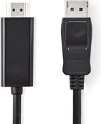 Nedis DisplayPort-Kabel - DisplayPort Male - HDMI Connector - 1080p - Vernikkeld - 3.00 m - Rond - PVC - Zwart - Envelop - afbeelding 7