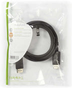 DisplayPort-Kabel - DisplayPort Male - DisplayPort Male - 4K@60Hz - Vernikkeld - 2.00 m - Rond - PVC - Zwart - Polybag - afbeelding 2