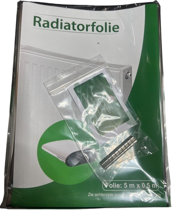 3x radiatorfolie dun à 500 cm x 50 cm + 60 Neodymium Magneten voor Bevestiging - afbeelding 2