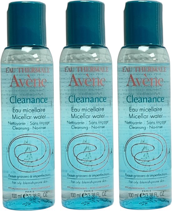 3 x Avène EAU Thermale Cleanance Micellar Water á 100 ml - afbeelding 1
