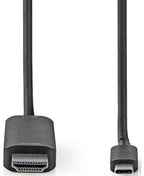 Nedis USB-C Adapter - USB 3.2 Gen 1 - USB-C Male - HDMI Connector - 4K@60Hz - 2.00 m - Rond - Vernikkeld - PVC - Zwart - Doos - afbeelding 8