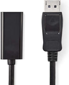 Nedis DisplayPort-Kabel - DisplayPort Male - HDMI Output - 1080p - Vernikkeld - 0.20 m - Rond - PVC - Zwart - Envelop - afbeelding 6