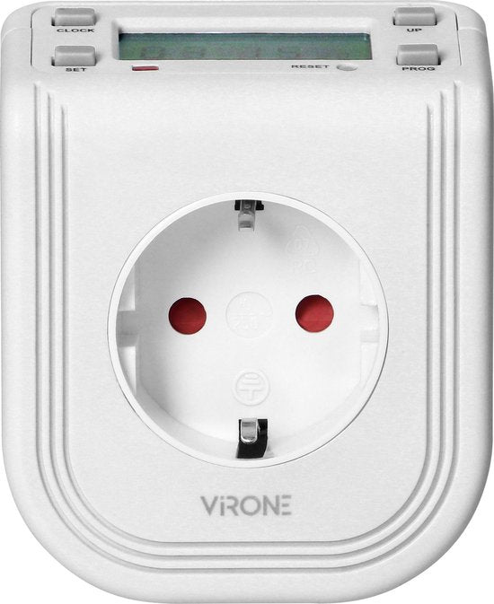 Virone Elektronische Timer Stopcontact – Programmeerbaar tot 7 Dagen – Tijdschakelaar 3680W – Wit - afbeelding 3