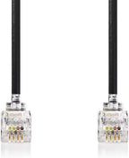 Nedis Telecomkabel - RJ10 Male - RJ10 Male - 5.00 m - Kabel design: Gekruld - Kabeltype: RJ10 - Zwart - Envelop - afbeelding 9