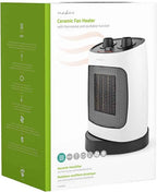Nedis Keramische PTC-Ventilatorkachel - 1000 / 2000 W - 2 Verwarmingsmodi - Instelbare thermostaat - Draait automatisch - Oververhittingsbeveiliging - Omvalpreventie - afbeelding 15