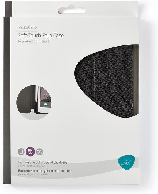 Nedis Tablet Folio Case - iPad Pro 11" 2019 - Ingebouwde potloodhouder - Auto-wake-functie - Grijs / Zwart - Polycarbonate / TPU - afbeelding 5