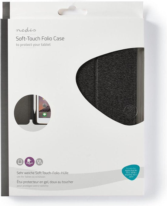 Nedis Tablet Folio Case - iPad Air 10.5" 2019 / iPad Pro 10.5" 2017 - Ingebouwde potloodhouder - Auto-wake-functie - Grijs / Zwart - Polycarbonate / TPU - afbeelding 5
