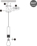 Home Sweet Home - Landelijke Hanglamp Furdy - geschikt voor E27 LED lichtbron - hanglamp gemaakt van Hout - 10/10/130cm - Pendellamp geschikt voor - afbeelding 7