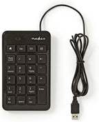 Nedis Bedraad Toetsenbord - USB-A - Kantoor - Enkelhandig - Nummeriek - Numeriek toetsenbord - afbeelding 1