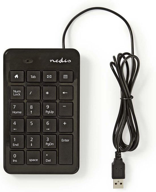 Nedis Bedraad Toetsenbord - USB-A - Kantoor - Enkelhandig - Nummeriek - Numeriek toetsenbord - afbeelding 1