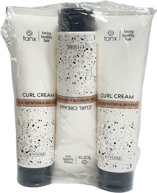 3 x Tanx Professionele Curl Cream 150 ml Krulcreme Kruldefinitie & Anti Frizz By Paris - afbeelding 1