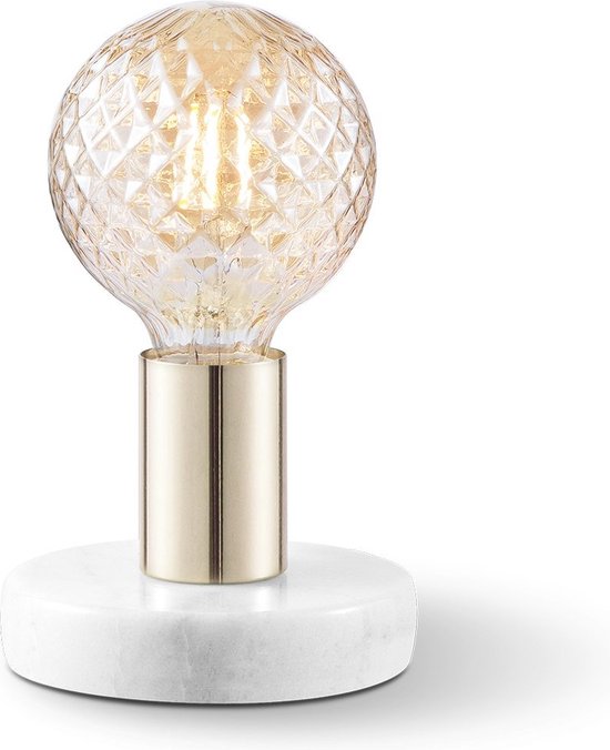 Home Sweet Home - Moderne tafellamp Sten - Brons - 10/10/9cm - bedlampje - voor E27 lichtbron - gemaakt van Marmer en metaal - afbeelding 1