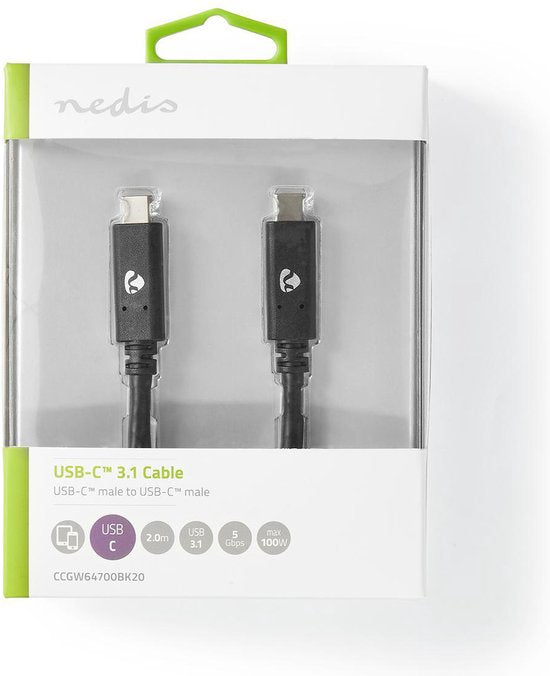 Nedis - USB - USB-C™ Male - USB-C™ Male - m - afbeelding 17