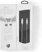 Nedis Premium 8-pins Lightning naar USB-C kabel - USB2.0 - tot 20V/3A / aluminium - meter - afbeelding 18