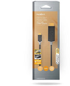 Nedis USB-C Adapter - USB 3.2 Gen 1 - USB-C Male - HDMI Connector - 4K@60Hz - 2.00 m - Rond - Verguld - PVC - Antraciet - Doos - afbeelding 2