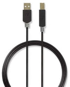 Nedis - USB 2.0 - Male - Male - m - Antraciet - afbeelding 14