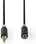 Nedis Stereo-Audiokabel - 3,5 Male - 3,5 Female - Verguld - m - Rond - Antraciet - Doos - afbeelding 38