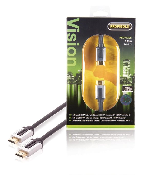 Profigold - 1.4 High Speed HDMI kabel - 5 m - Zwart - afbeelding 11