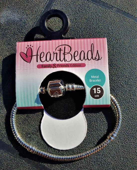 Heartbeads armband metaal 15cm zonder bedels - afbeelding 2