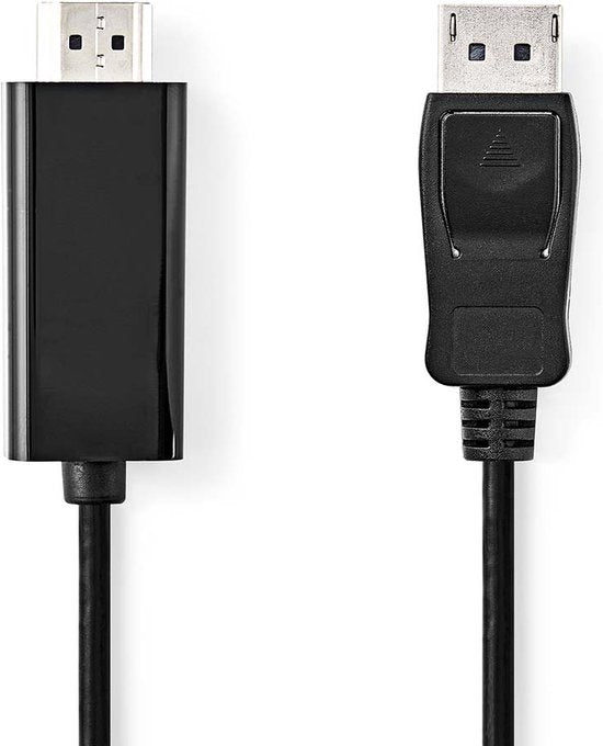 Nedis DisplayPort-Kabel - DisplayPort Male - HDMI Connector - 4K@30Hz - Vernikkeld - 2.00 m - Rond - PVC - Zwart - Doos - afbeelding 3