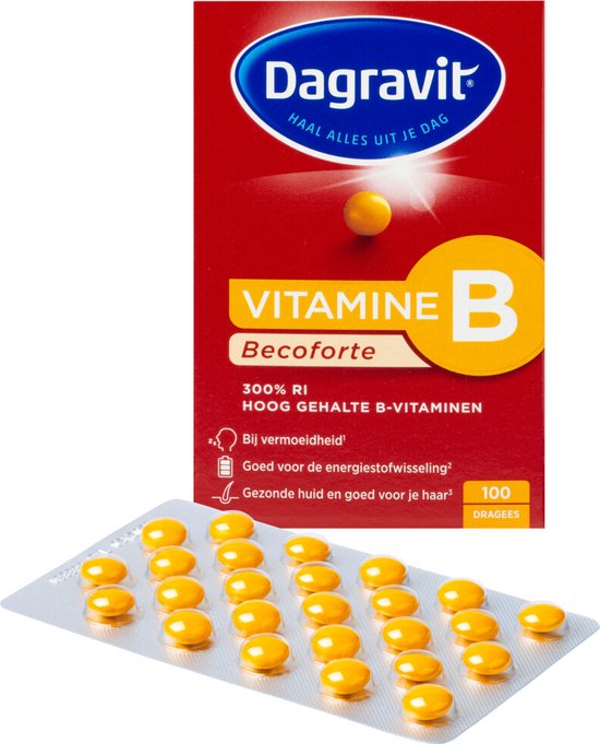 Dagravit Vitamine B Becoforte - Vitamine B3, B5, B6, B11 en B12 helpen om vermoeidheid te verminderen - 100 tabletten - afbeelding 19