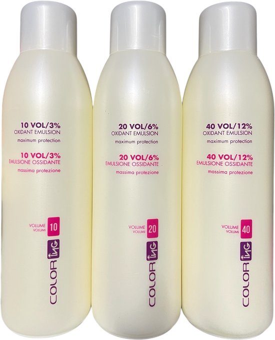Waterstofperoxide / Developer 10 vol ( 3 % ) 1000 ml universeel (merk ING) - afbeelding 2