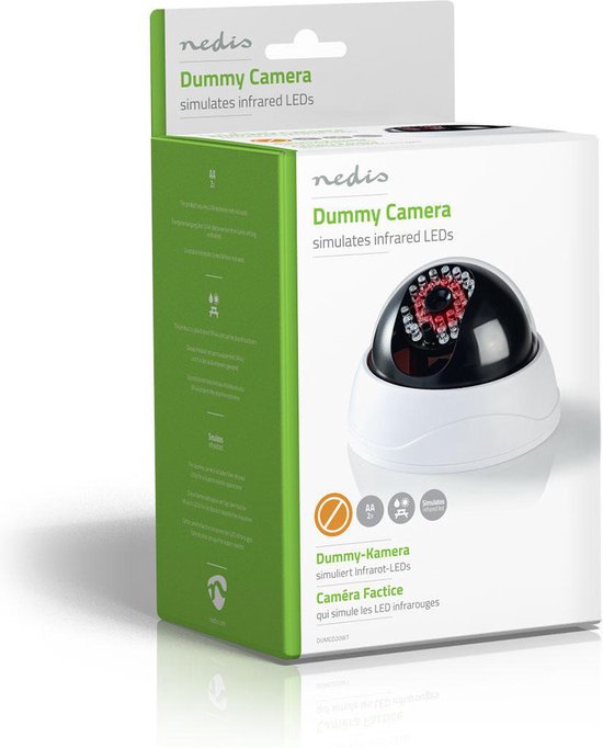 Nedis Dummy Beveiligingscamera - Dome - Batterij Gevoed - Binnen - Wit - afbeelding 7